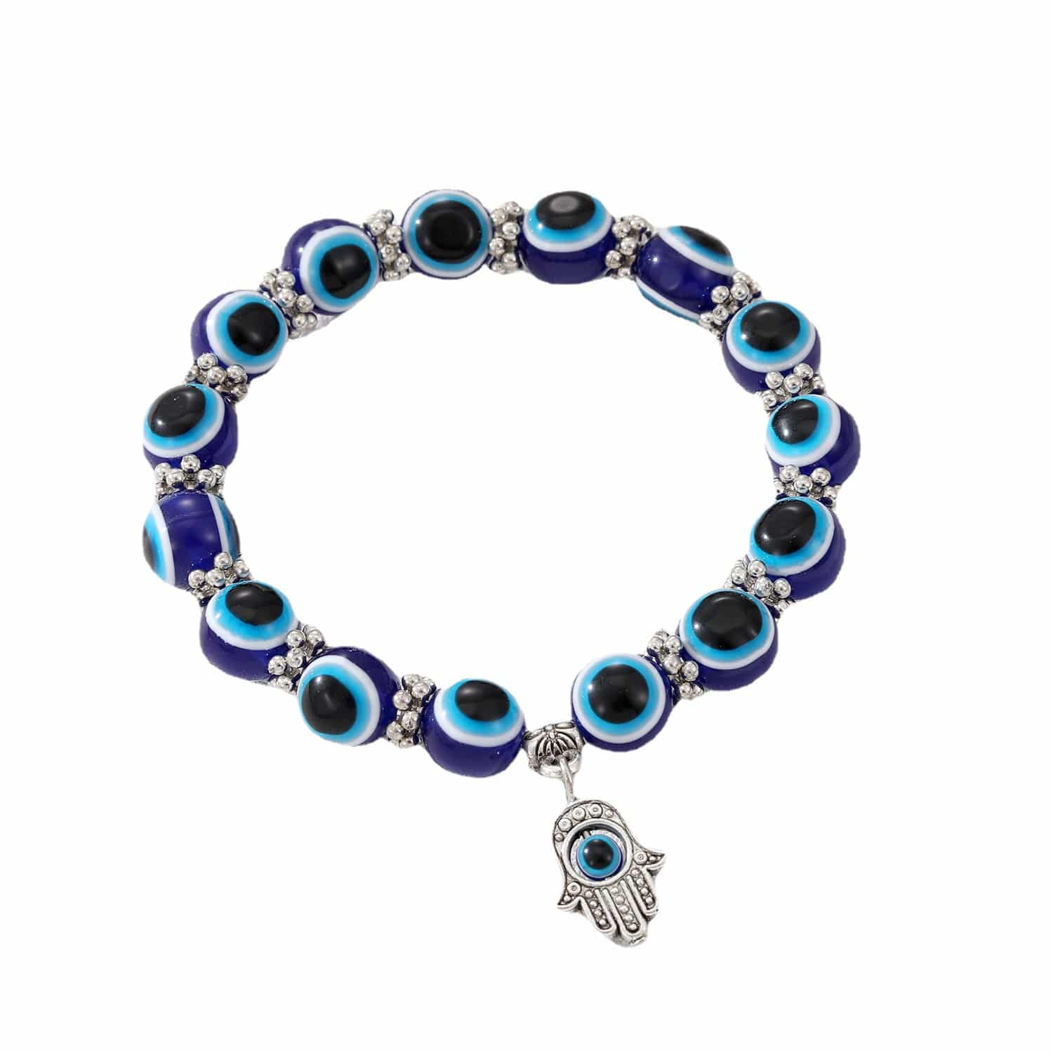 Amulet redblack string rope braided Evil nazar blue eye charm bracelet   Pantic Jewel
