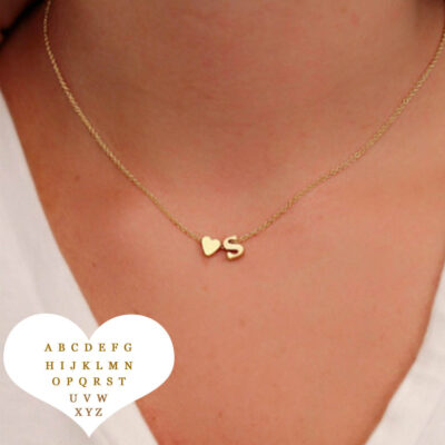 Small Heart S  Pendant Golden Necklace