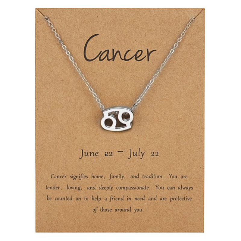 Sterling Silver Zodiac Necklace Astrology Horoscope Keepsake Card Gift –  Inspired By My Girls