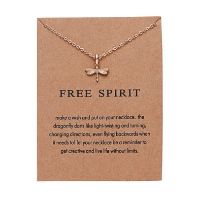 Dragonfly Pendant Golden Chain Necklace