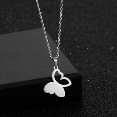 Stainless Steel Butterfly Necklace