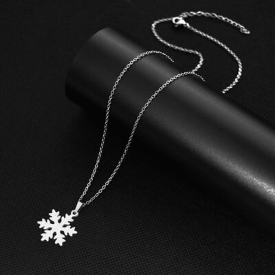 Stainless Steel Snowflake Necklace