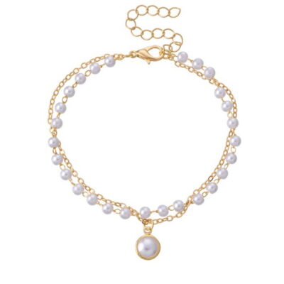 Golden Double Layer Pearl Bracelets