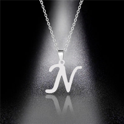 Stainless Steel Alphabet Necklace