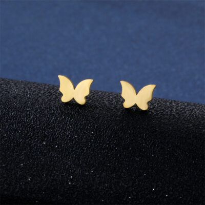 Stainless Steel Butterfly Stud