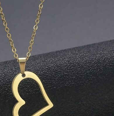 Golden Heart SS Necklace