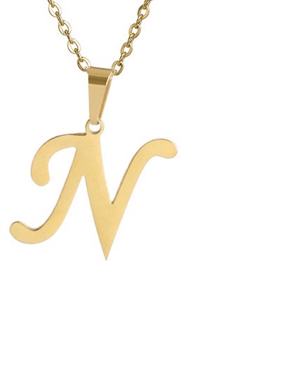 N Golden SS Necklace
