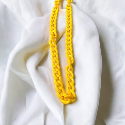 Link Choker Necklace Yellow