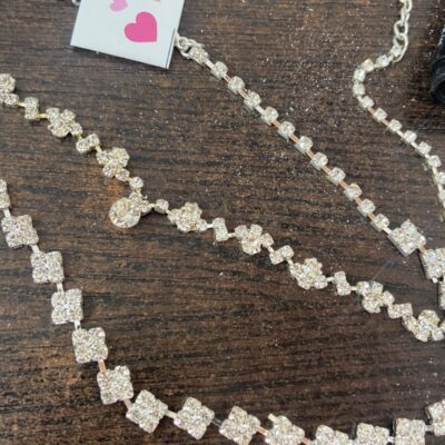 Diamanté set necklace