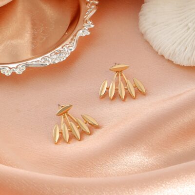 Golden Leafy Earrings