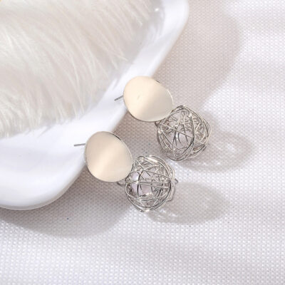 Silver  Web Earrings