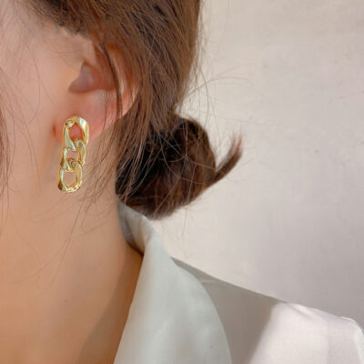 Golden Chain Earring
