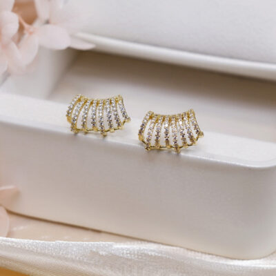Korean Style Full Diamond Earrings