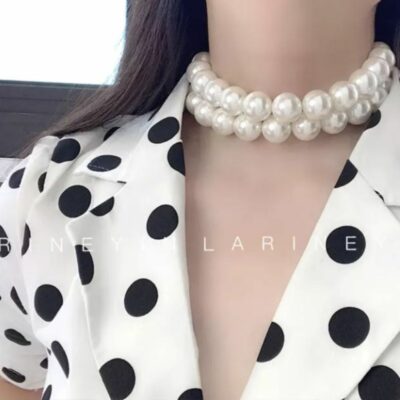 Double Layer Pearl Necklace 18mm