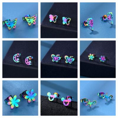Colorful Flower Stud SS