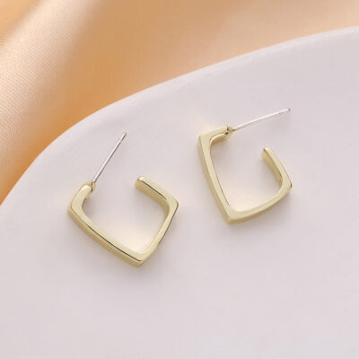 Geometric Square Glossy Earrings