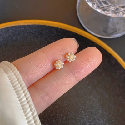 Small Pearl Ball Earrings