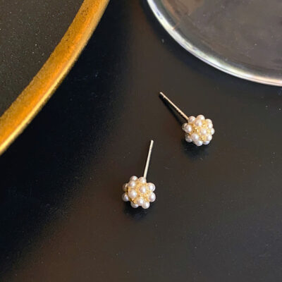 Small Pearl Ball Earrings