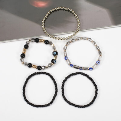 Evil Eye Beads Set Bracelets