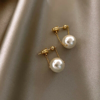 Korean Style Single Pearl Earrings