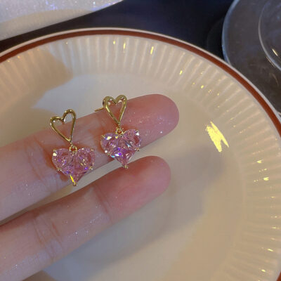 Pink Love  Hanging Earrings
