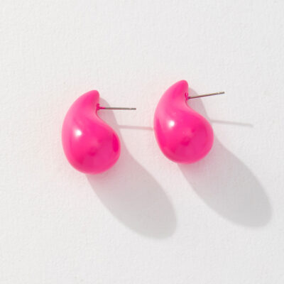 Pink Water drop Earrings